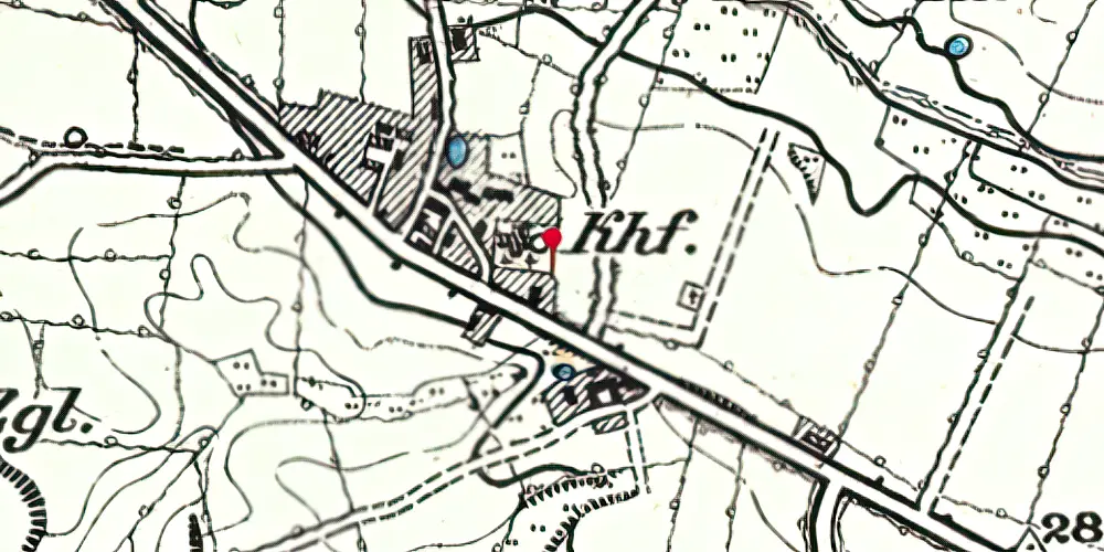 Historisk kort over Nybøl Station