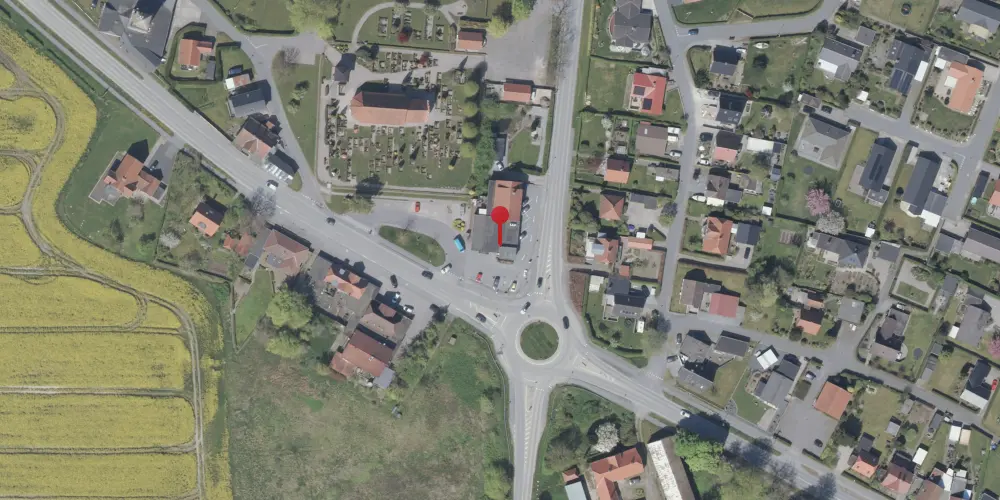 Historisk kort over Nybøl Station