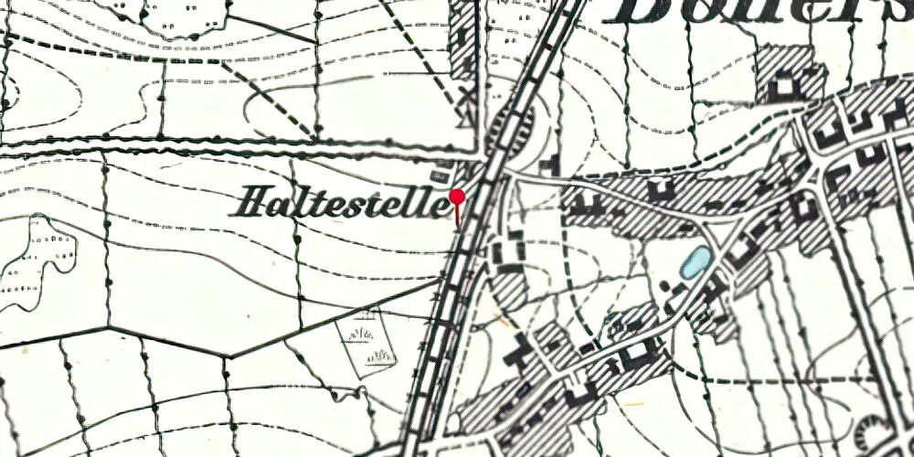 Historisk kort over Bolderslev Station Historisk kort over Bolderslev Station