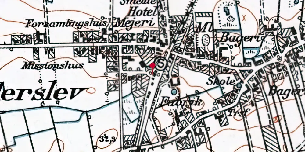 Historisk kort over Bolderslev Station Historisk kort over Bolderslev Station