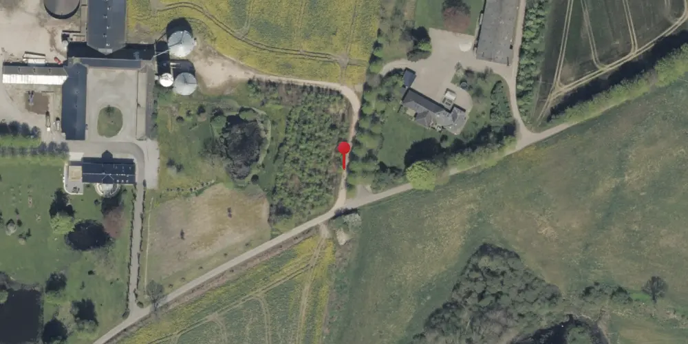 Historisk kort over Nørbygård Trinbræt med Sidespor Historisk kort over Nørbygård Trinbræt med Sidespor