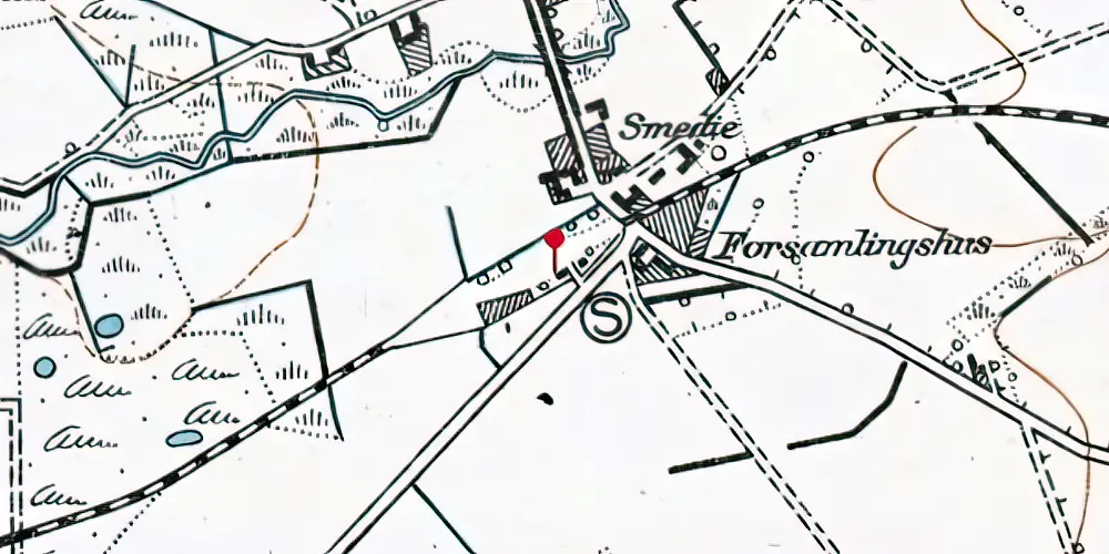 Historisk kort over Nørre-Hostrup Station Historisk kort over Nørre-Hostrup Station
