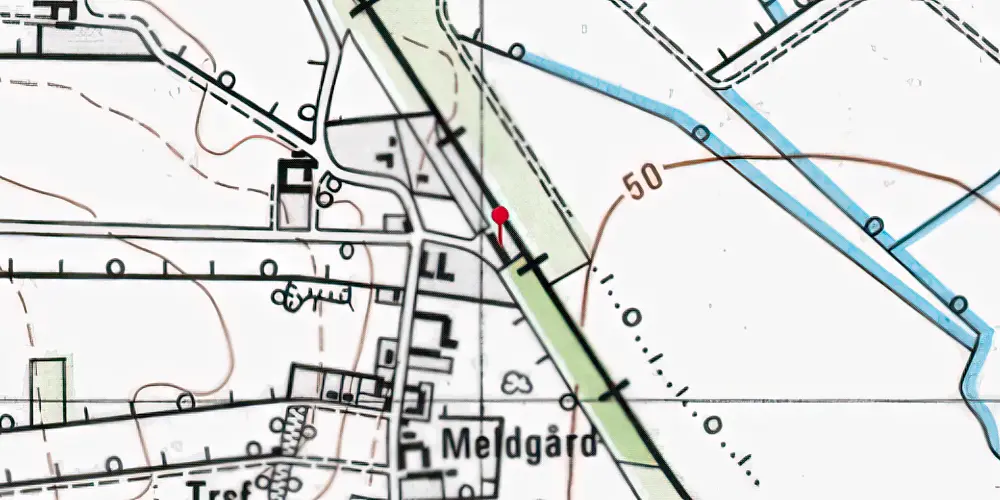 Historisk kort over Nørre Kollund Billetsalgssted