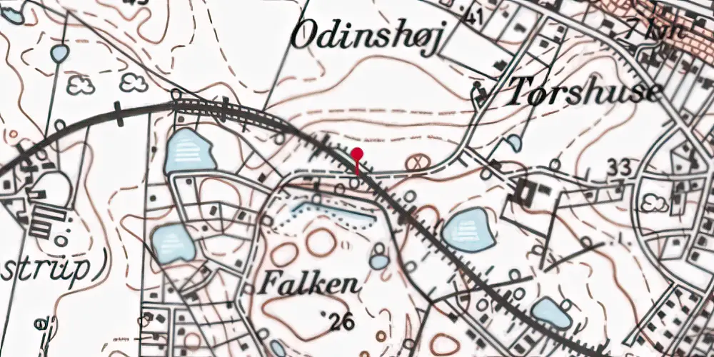 Historisk kort over Odinshøj Trinbræt