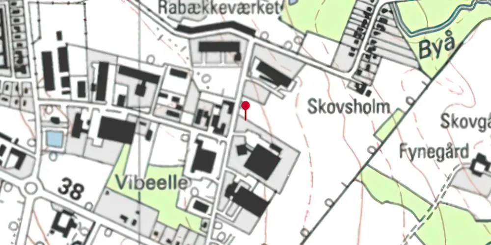 Historisk kort over Rabekkeværket Sidespor Historisk kort over Rabekkeværket Sidespor