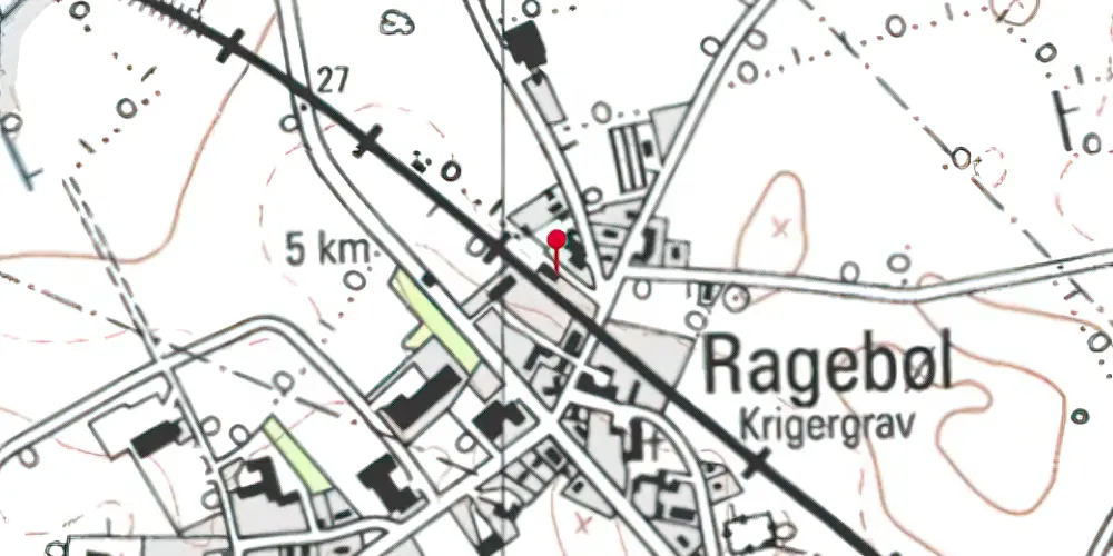 Historisk kort over Ragebøl Station Historisk kort over Ragebøl Station