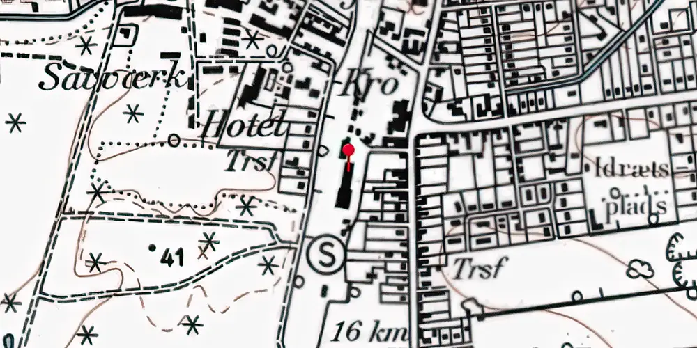 Historisk kort over Rødekro Station Historisk kort over Rødekro Station