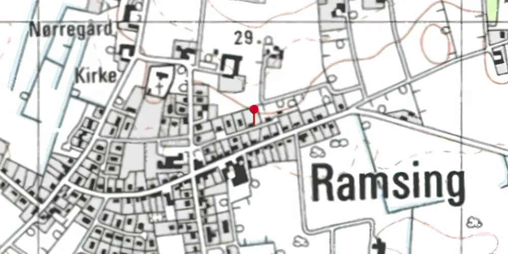 Historisk kort over Ramsing Station