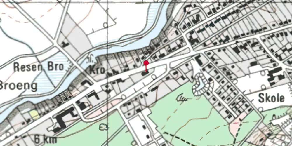 Historisk kort over Resenbro Station Historisk kort over Resenbro Station