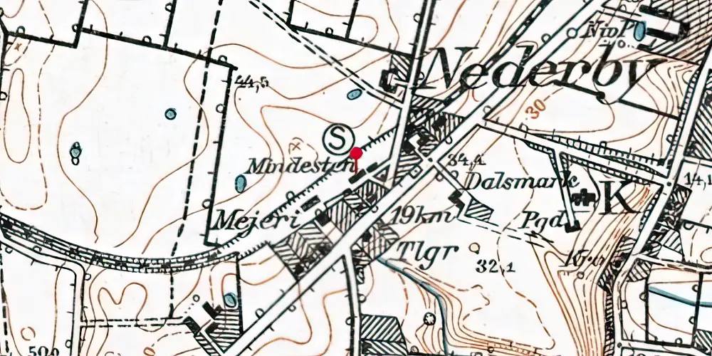 Historisk kort over Rinkenæs Station Historisk kort over Rinkenæs Station