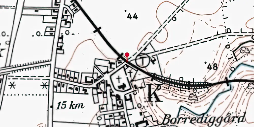 Historisk kort over Rise Billetsalgssted Historisk kort over Rise Billetsalgssted