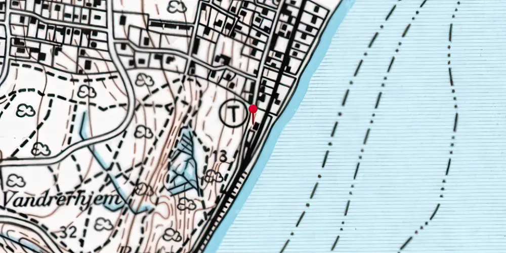 Historisk kort over Risskov Trinbræt med Godsekspedition Historisk kort over Risskov Trinbræt med Godsekspedition