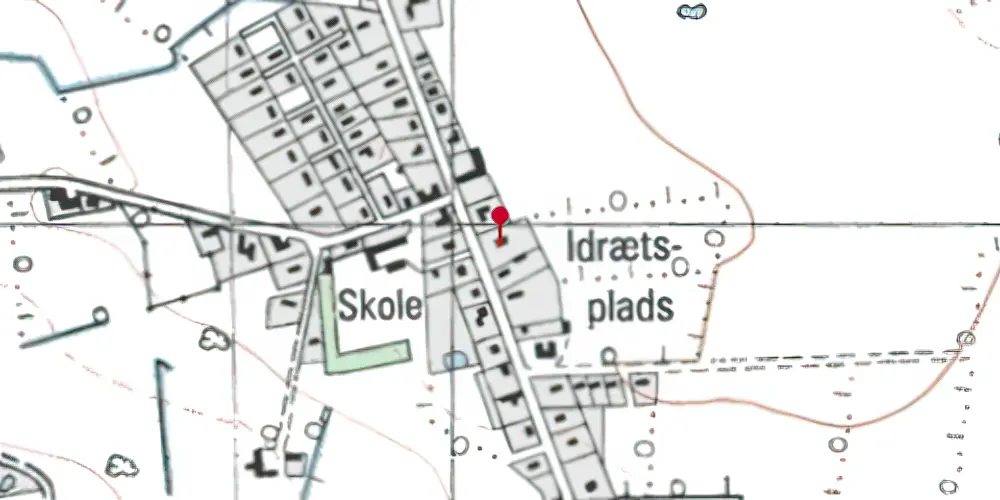 Historisk kort over Roager Station Historisk kort over Roager Station