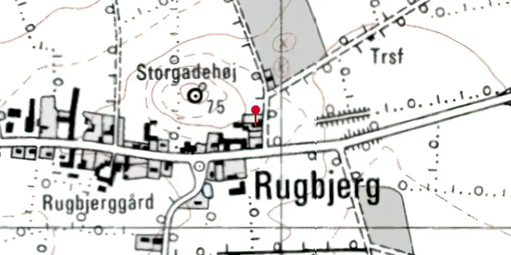 Historisk kort over Rugbjerg Stationskro Historisk kort over Rugbjerg Stationskro