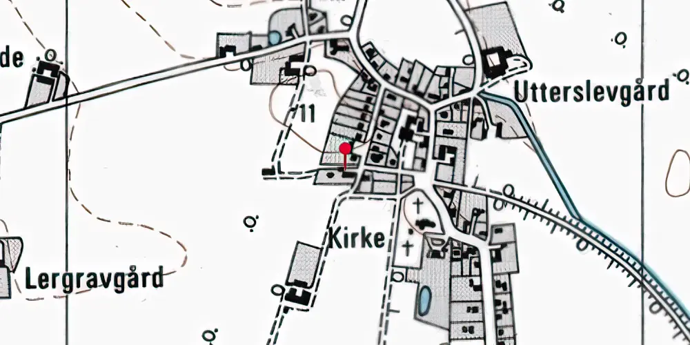 Historisk kort over Kastager Station