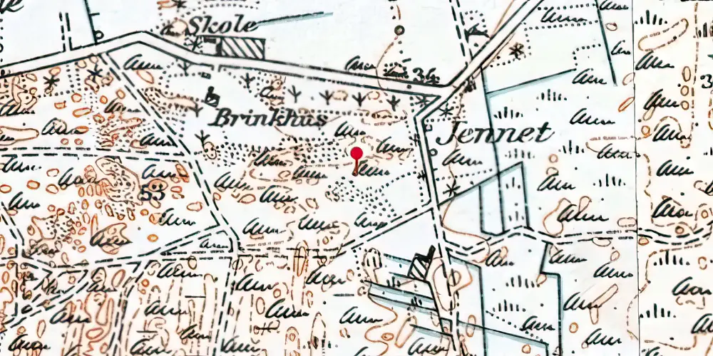 Historisk kort over Råbjerglejren Station