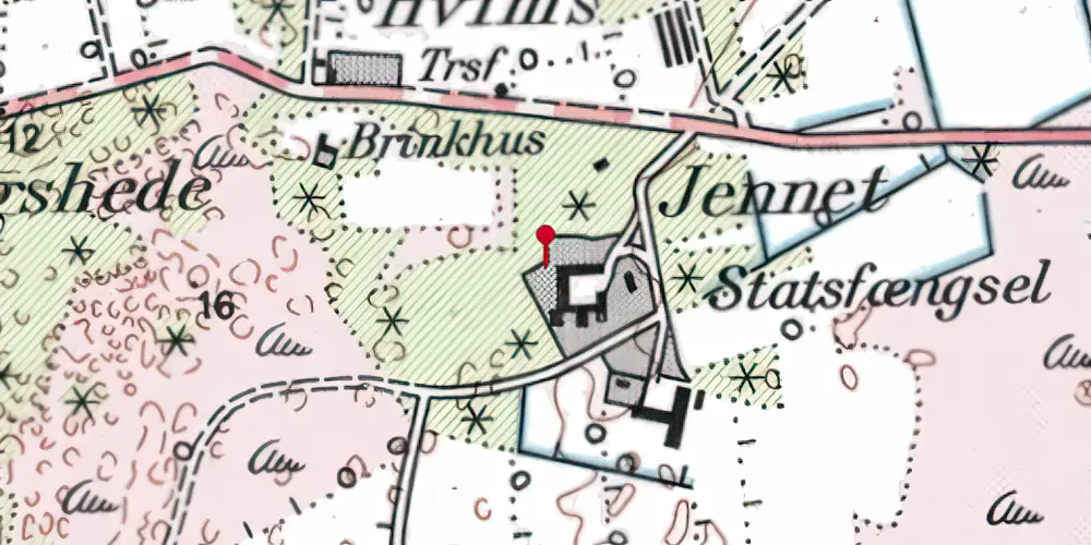 Historisk kort over Råbjerglejren Station