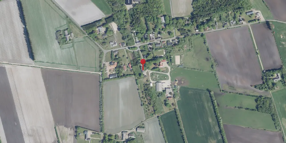 Historisk kort over Sandet (Jylland) Station