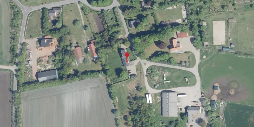 Historisk kort over Sandet (Jylland) Station