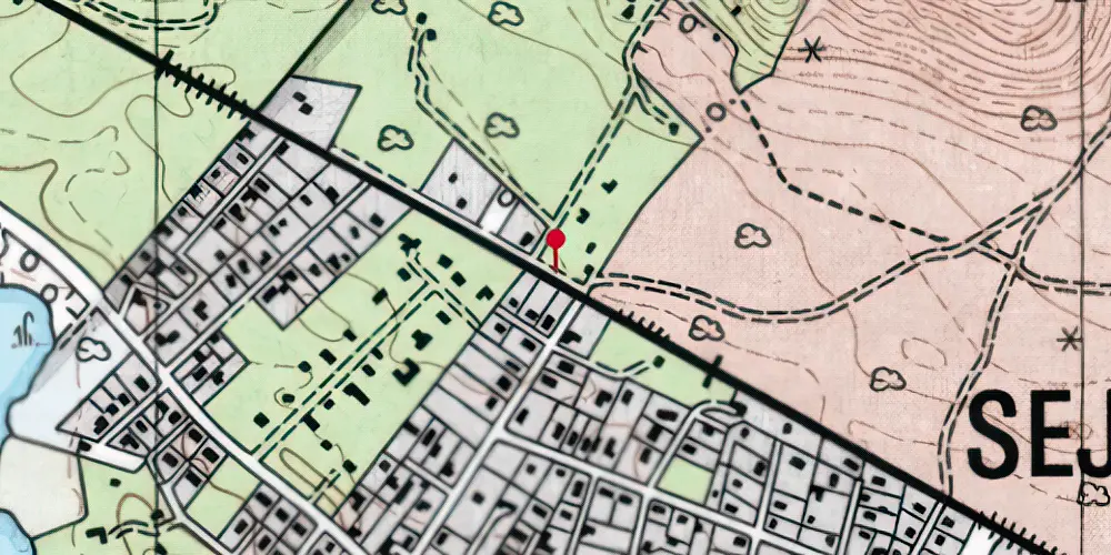 Historisk kort over Sejs Trinbræt