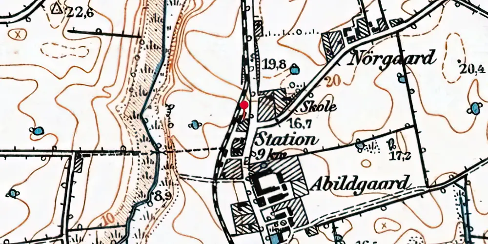 Historisk kort over Sillerup Station