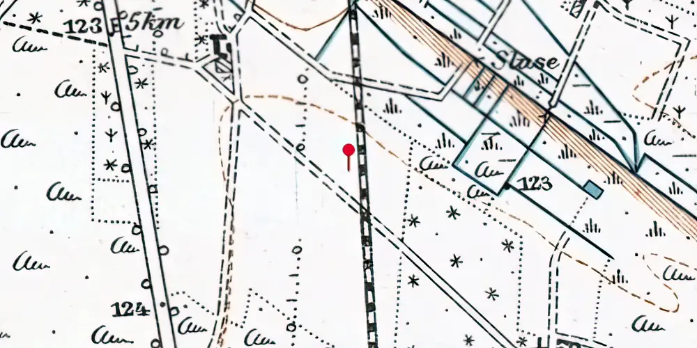 Historisk kort over Simmelbæk Trinbræt