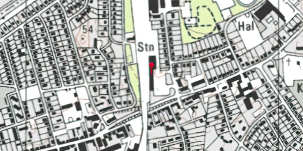 Historisk kort over Vojens Station Historisk kort over Vojens Station