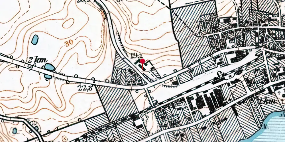 Historisk kort over Simmerstedvej Trinbræt