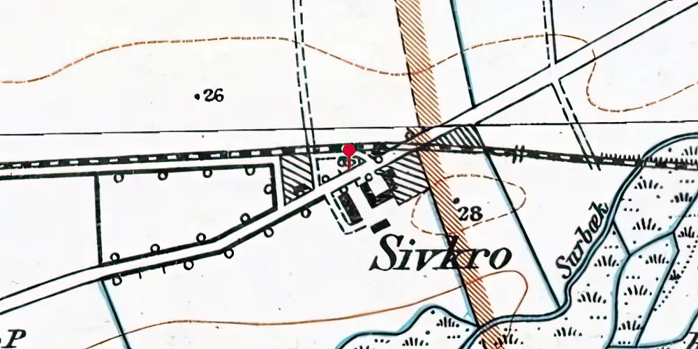 Historisk kort over Sivkro Trinbræt Historisk kort over Sivkro Trinbræt