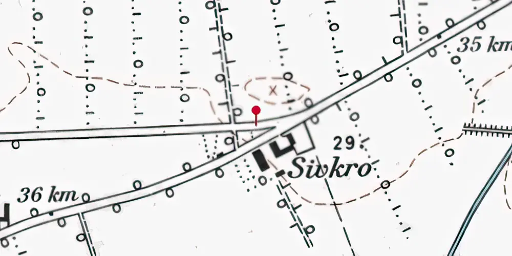 Historisk kort over Sivkro Trinbræt Historisk kort over Sivkro Trinbræt