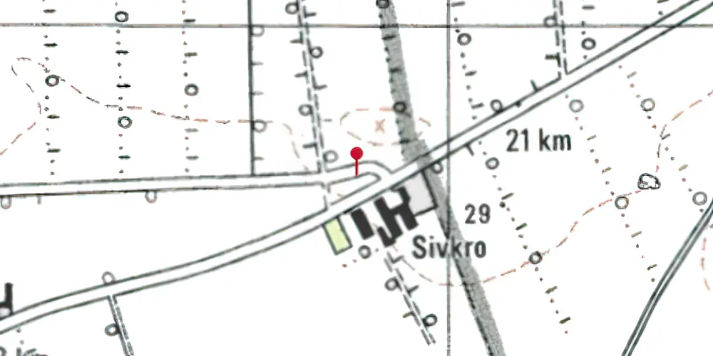 Historisk kort over Sivkro Trinbræt Historisk kort over Sivkro Trinbræt