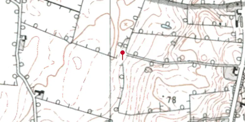 Historisk kort over Skamlingsbanke Holdeplads med sidespor Historisk kort over Skamlingsbanke Holdeplads med sidespor