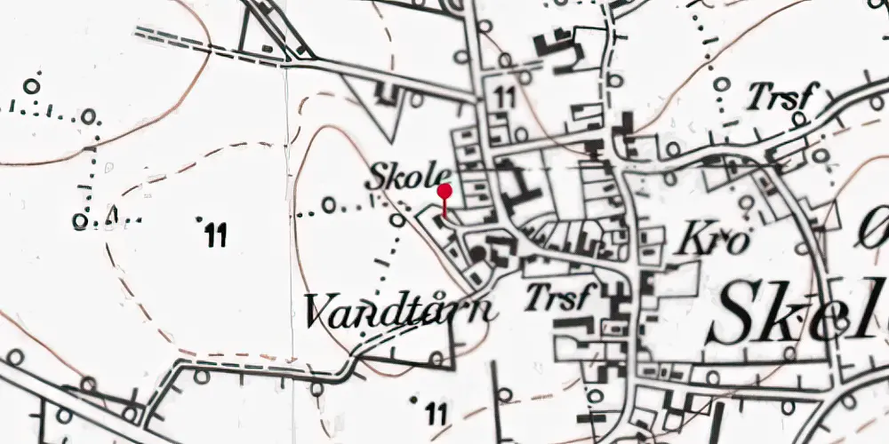 Historisk kort over Skelde Station Historisk kort over Skelde Station