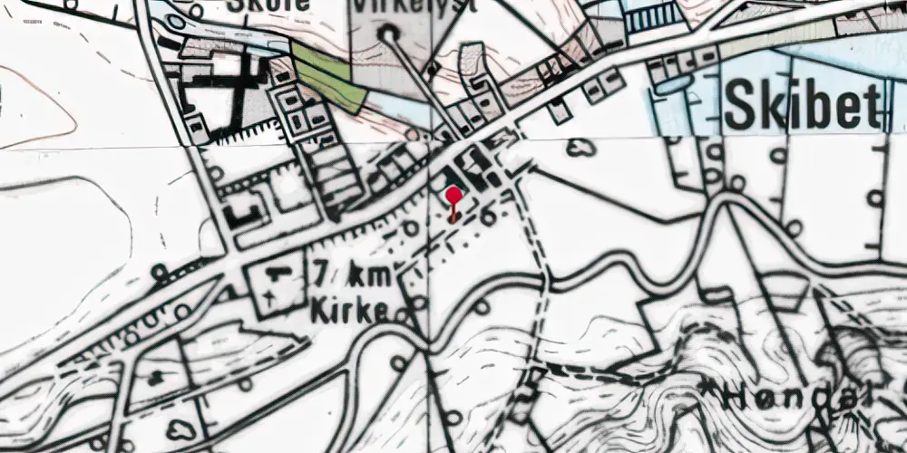 Historisk kort over Skibet Holdeplads Historisk kort over Skibet Holdeplads