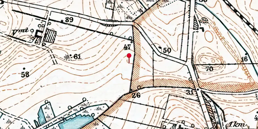 Historisk kort over Skive Nord Trinbræt