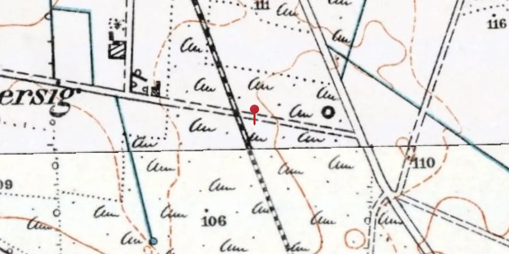 Historisk kort over Skærsig Trinbræt