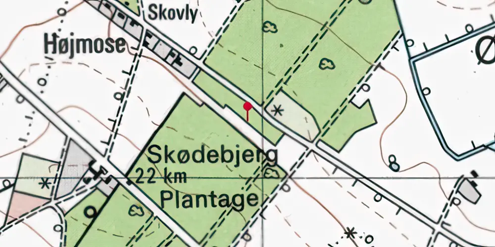 Historisk kort over Skødebjerg Nord Sidespor Historisk kort over Skødebjerg Nord Sidespor