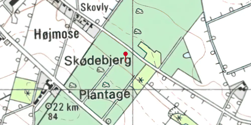 Historisk kort over Skødebjerg Nord Sidespor Historisk kort over Skødebjerg Nord Sidespor