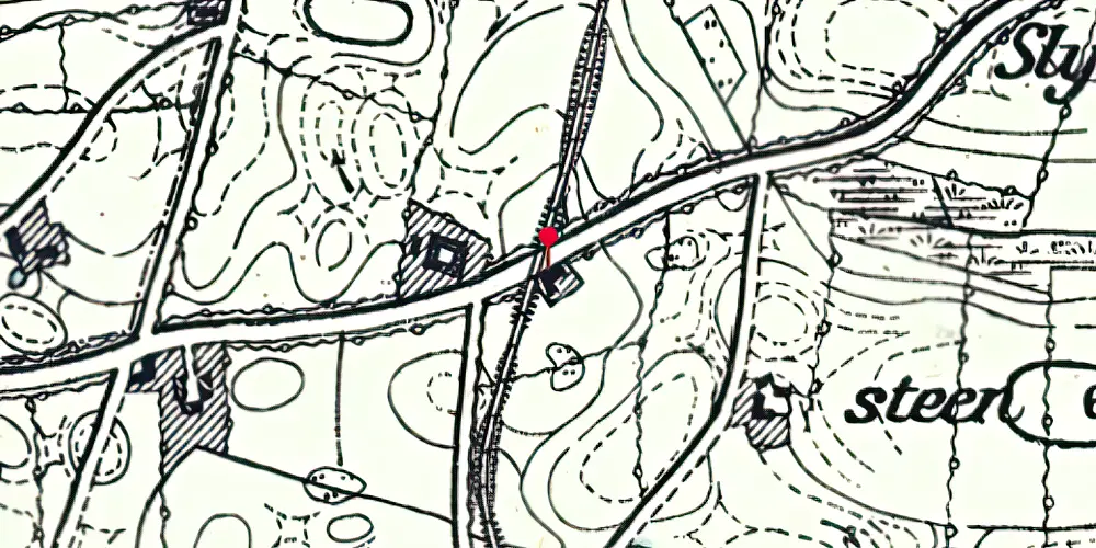 Historisk kort over Slyngsten Holdeplads Historisk kort over Slyngsten Holdeplads