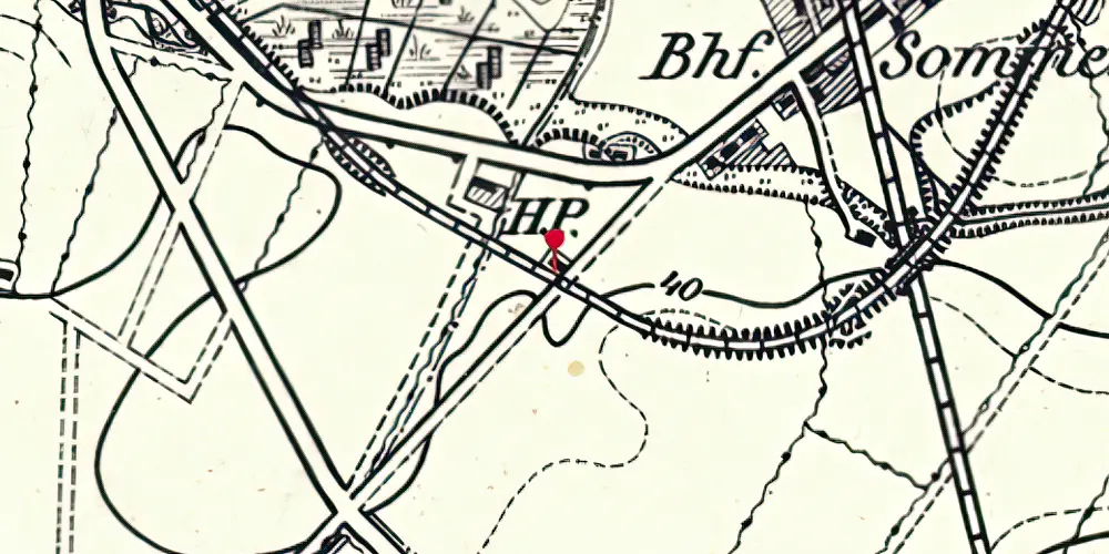 Historisk kort over Sommersted Vest Station