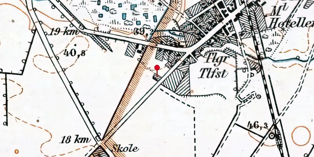 Historisk kort over Sommersted Vest Station