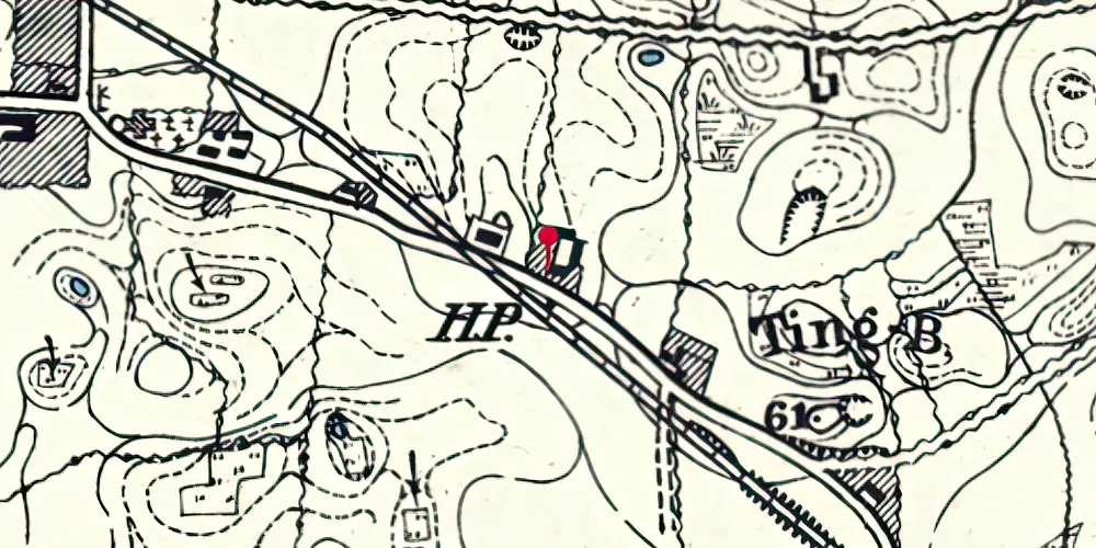Historisk kort over Sommersted Øst Holdeplads