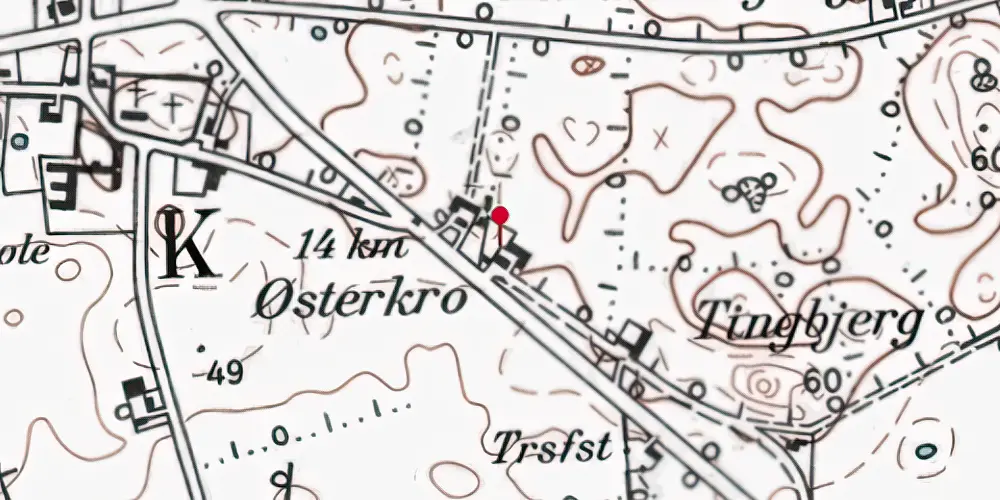 Historisk kort over Sommersted Øst Holdeplads