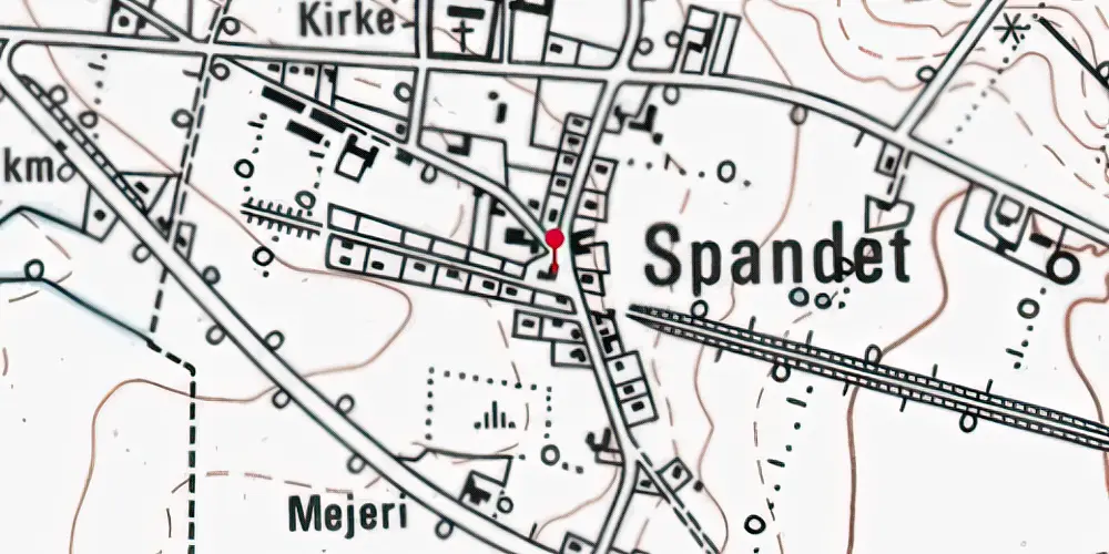 Historisk kort over Spandet Station