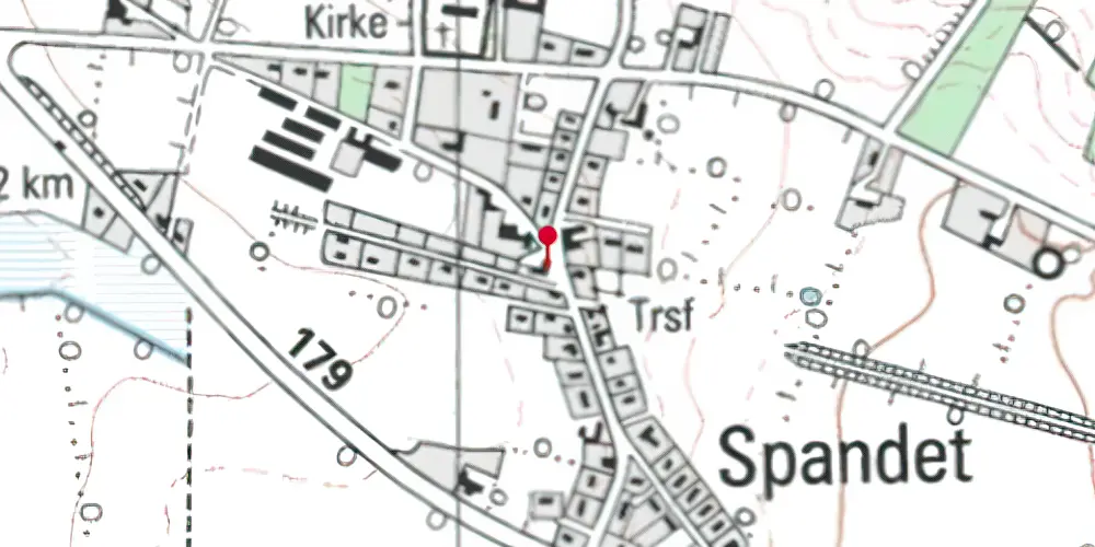 Historisk kort over Spandet Station