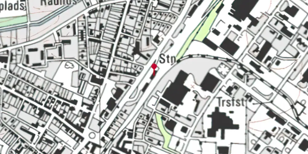 Historisk kort over Vamdrup Station