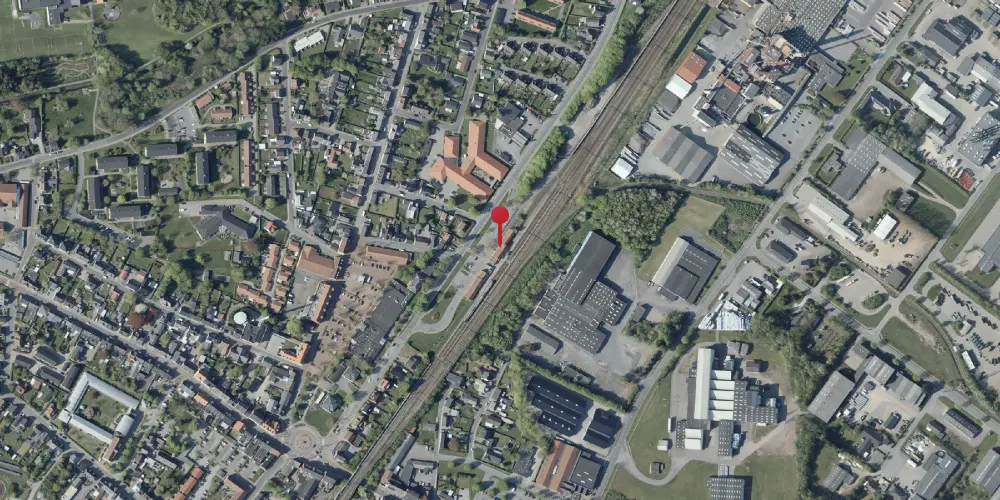 Historisk kort over Vamdrup Station