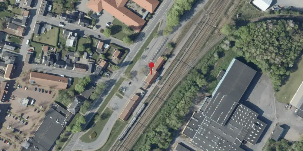 Historisk kort over Vamdrup Station