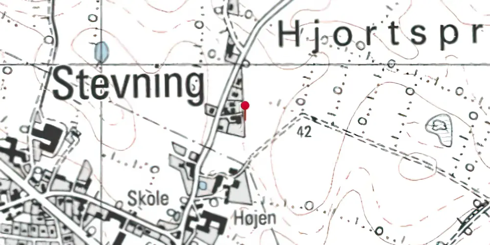 Historisk kort over Stevning Stationskro