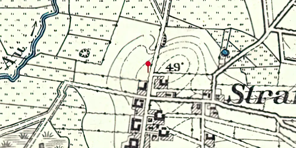 Historisk kort over Strandelhjørn Station